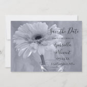Save The Date Bleu pâle teinté mariage de marguerite Enregistrer (Devant)