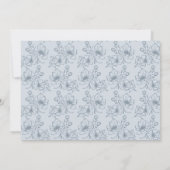 Save The Date Bleu Poussiéreux Floral (Dos)
