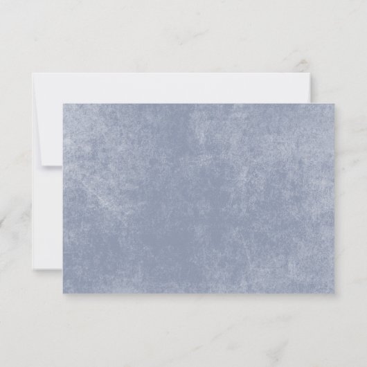 Save The Date Bleu rustique et rouille orange brûlée Monogramme (Dos)