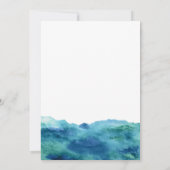 Save The Date Bleu Vert Aqua Aquarelle Moderne Enregistrer la da (Dos)
