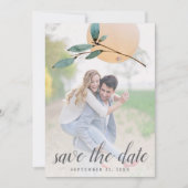 Save The Date Bliss Botanique Photo Mariage Enregistrer La Date (Devant)