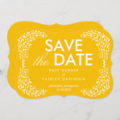 Save The Date Blisser Laurel ÉDITABLE COULEUR Enregistrer La Car (Devant / Derrière)