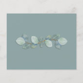 Save the Date Bloemige Eucalyptus Budget Bruiloft Flyer (Achterkant)