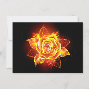 Save The Date Blooming Fire Rose