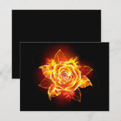 Save The Date Blooming Fire Rose (Devant / Derrière)