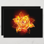 Save The Date Blooming Fire Rose (Devant / Derrière)