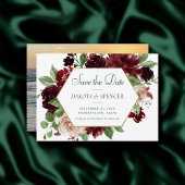 Save The Date Blooms rustiques | Terracotta et Marsala Rouge Flo