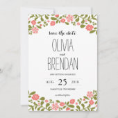 Save The Date Blossoms fleurs sauvages | Enregistrer la date (Devant)