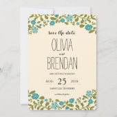 Save The Date Blossoms fleurs sauvages | Enregistrer la date (Devant)