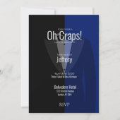 Save The Date Blue black tuxedo bachelor party enregistrer la da (Devant)
