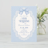 Save The Date Blue bow choquette (Debout devant)