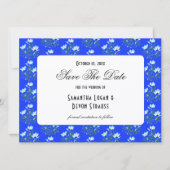 Save The Date Blue Crocus Wedding (Devant)