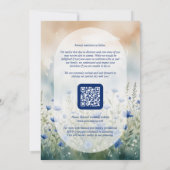 Save The Date Blue Delicate Romantic Wildflowers Field Wedding (Dos)