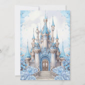 Save The Date Blue Floral Fairytale Castle Wedding (Dos)