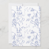 Save The Date Blue French Victorian Vintage  (Dos)