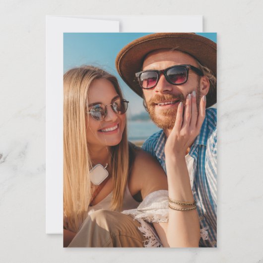 Save The Date Blue Green Super Moderne et tendance Disco Heart P (Dos)