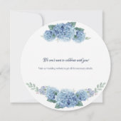 Save The Date Blue Hydrangea Enregistrer Les Dates (Dos)