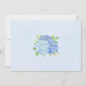 Save The Date Blue Hydrangea Floral Mariage Photo Enregistrer La (Dos)