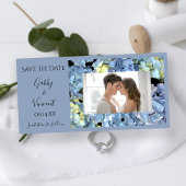 Save The Date Blue Hydrangea Floral Wedding Enregistrer la date