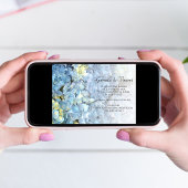 Save The Date Blue Hydrangea Floral Wedding Enregistrer la date