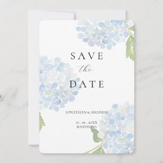 Save The Date Blue Hydrangea Wedding Enregistrer La Date