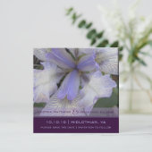 Save the Date Blue Iris 5x5 (Staand voorkant)