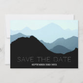 Save The Date Blue Mountain Range, Mariage rustique (Devant)