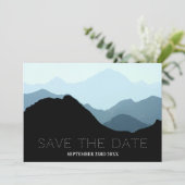 Save The Date Blue Mountain Range, Mariage rustique (Debout devant)