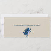 Save The Date Blue Palm Tree Boarding Pass Bahamas Enregistrer l (Dos)