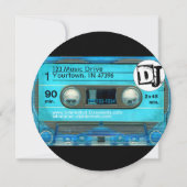 Save The Date Blue Retro T4 Audiotape Cassette 80s DJ Business R (Dos)