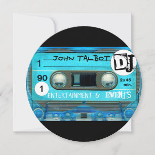 Save The Date Blue Retro T4 Audiotape Cassette 80s DJ Business R