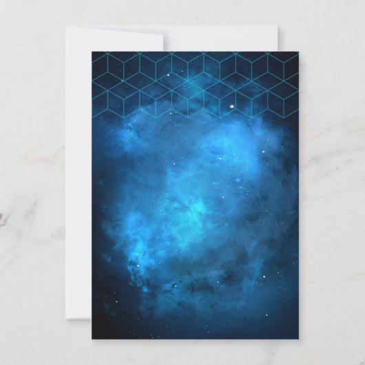 Save The Date Blue Space Galaxy Bar Mitzvah (Dos)