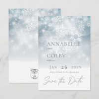 Blue Winter Neige Mariage moderne