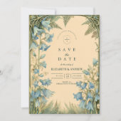 Save The Date Bluebell Art Nouveau Wedding (Devant)