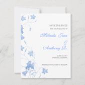 Save The Date Bluebells - Bleu Enregistrer la date (Devant)