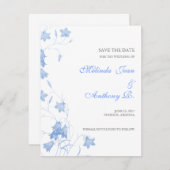 Save The Date Bluebells - Bleu Enregistrer la date (Devant / Derrière)