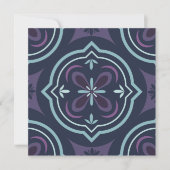 Save The Date blueish floral tiling pattern (Devant)