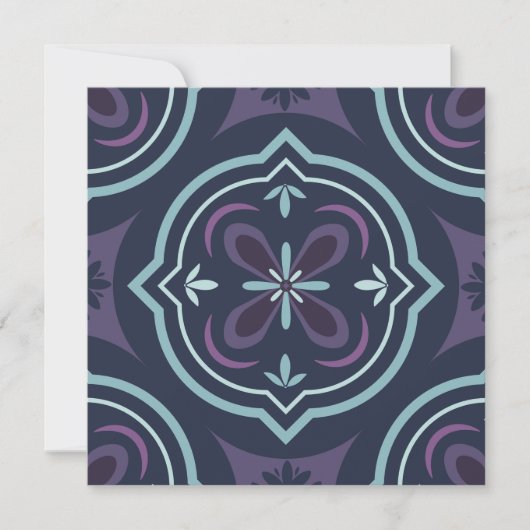 Save The Date blueish floral tiling pattern (Devant)