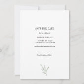 Save The Date Blush d'arche de photo moderne (Dos)