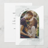 Save The Date Blush d'arche de photo moderne (Devant / Derrière)