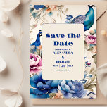 Save The Date Blush Floral Peacock Chinoiserie Mariage<br><div class="desc">Annoncez votre amour avec une touche artistique en utilisant notre mariage floral Chinoiserie Enregistrer la date. Ce design enchanteur, inspiré de l'art chinois, ajoute un élément fantaisiste et romantique à votre faire-part. Laissez les motifs floraux complexes symboliser l'amour florissant qui sera bientôt célébré le jour de votre mariage. Élevez vos...</div>