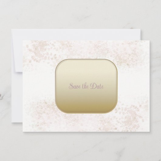 Save The Date Blush Flush et Or Sauvegarder La Date (Devant)