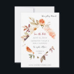 Save The Date Blush & Peach Floral Rustic<br><div class="desc">Envoyez une carte de dates pour préparer vos invités à fêter avec ce mariage floral élégant et moderne,  roux et pêche,  enregistrez la carte de dates. Fabriqué à l'aide de fleurs aquarelles peintes à la main.</div>