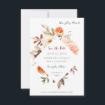 Save The Date Blush & Peach Floral Rustic<br><div class="desc">Envoyez une carte de dates pour préparer vos invités à fêter avec ce mariage floral élégant et moderne,  roux et pêche,  enregistrez la carte de dates. Fabriqué à l'aide de fleurs aquarelles peintes à la main.</div>