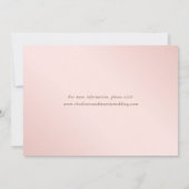 Save The Date Blush Pink Gold Floral Wedding Enregistrer Les Car (Dos)