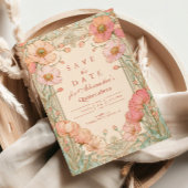 Save The Date Blush Poppy Quinceañera