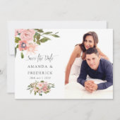 Save The Date Blush rose et Rose Gold Wedding Enregistrer la dat (Devant)