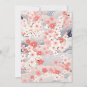 Save The Date Blush Waves Sakura Blossom Modern Wedding (Dos)