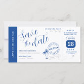 Save the date Boarding pass invitation (Devant)