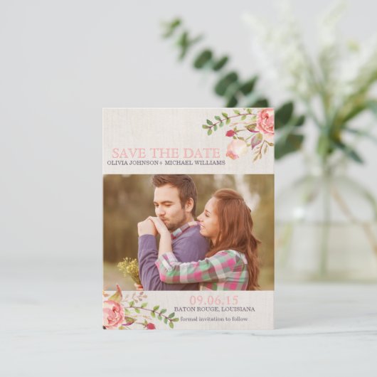 Save The Date Bohème Aquarelle Crâne Enregistrer la date (Debout devant)